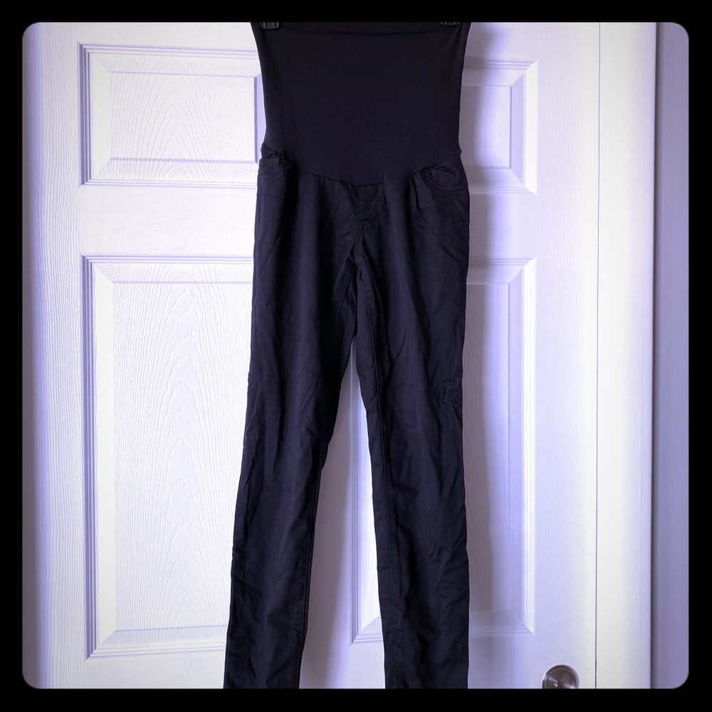 Luxe essentials denim black over the belly pants